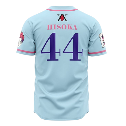 Hisoka Light Blue Baseball Jersey | Hunter x Hunter Anime Jersey