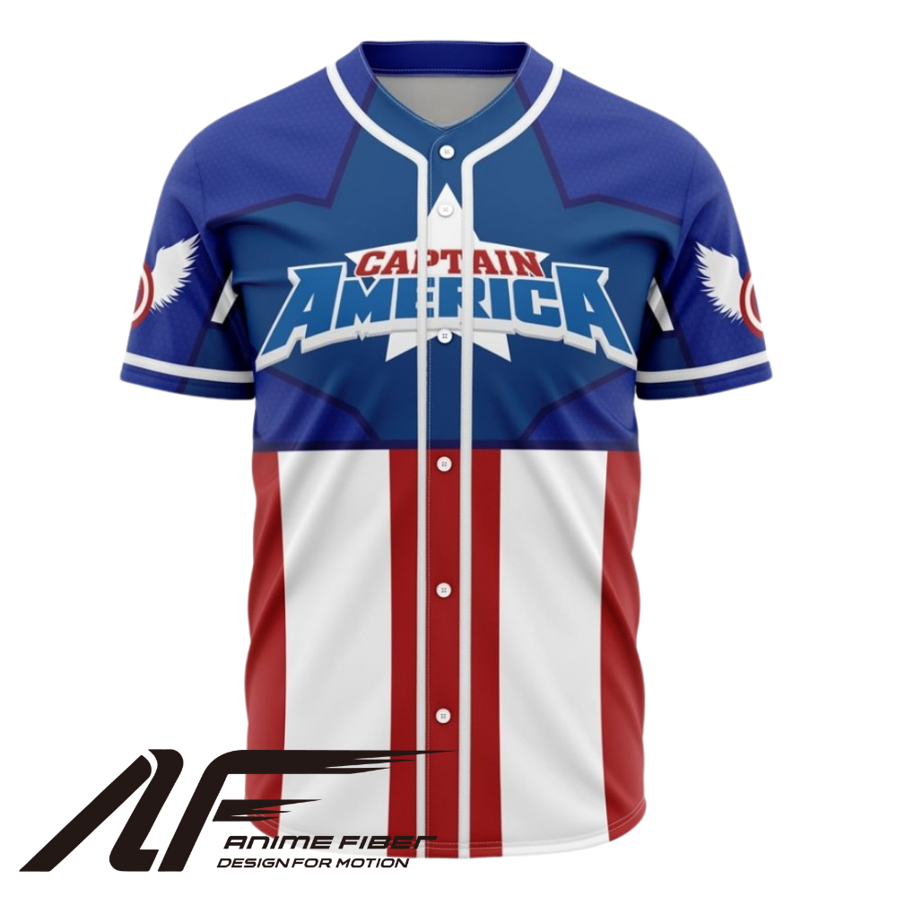 Captain America Baseball Jersey | Marvel Jersey