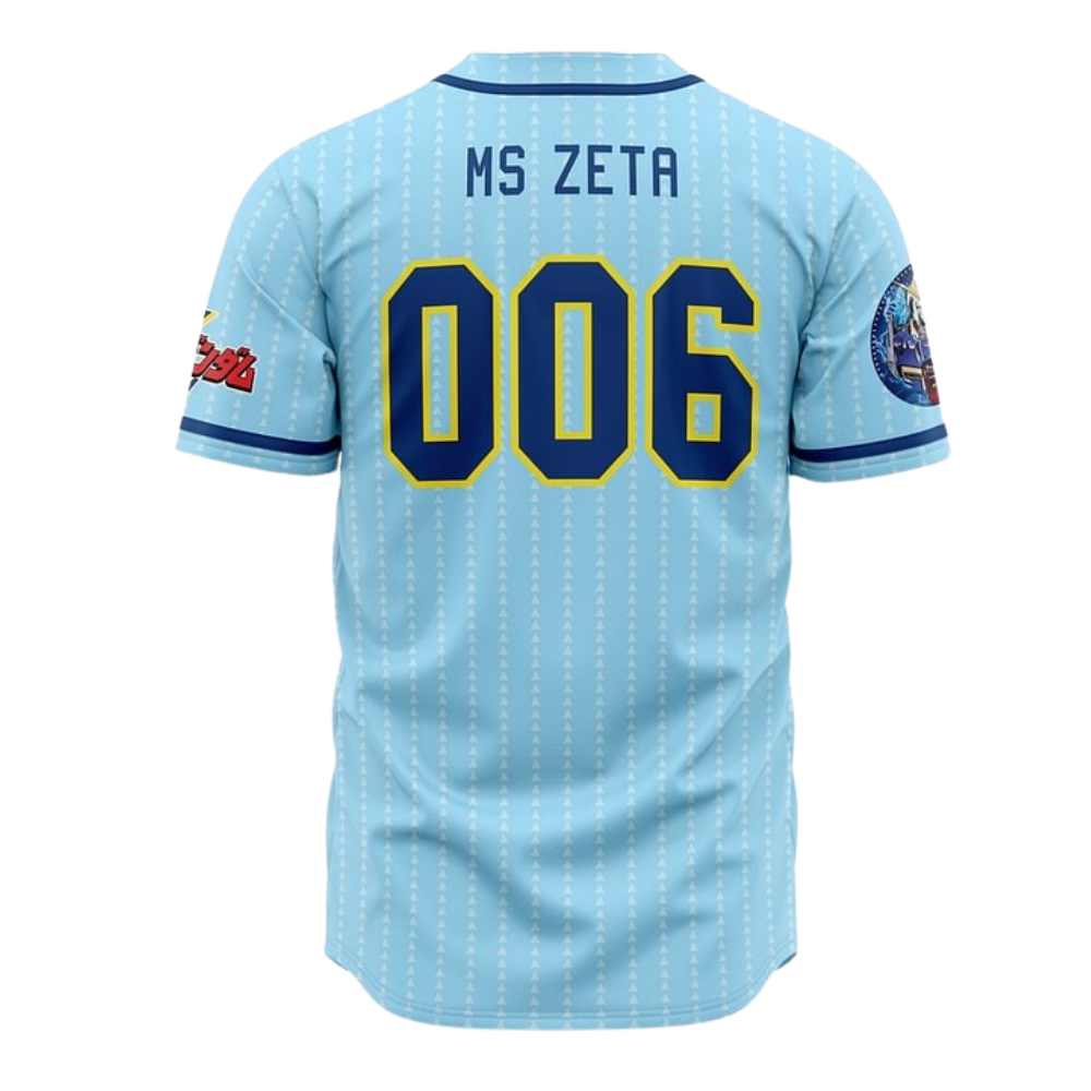 Zeta Gundam Baseball Jersey | Gundam Anime Jersey