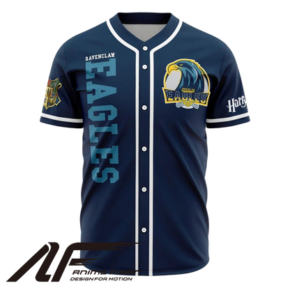 Front view of character-themed baseball jersey from Anime Fiber.