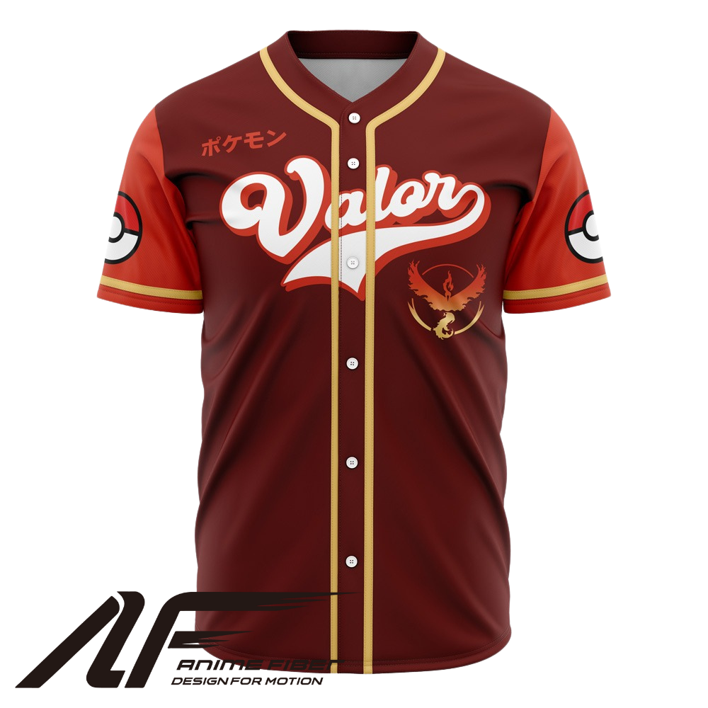 Team Valor Baseball Jersey | Pokémon Anime Jersey