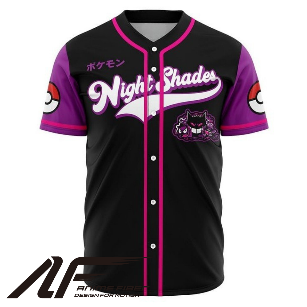 Night Shades Anime Baseball Jersey | Pokémon Streetwear