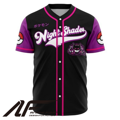Night Shades Anime Baseball Jersey | Pokémon Streetwear