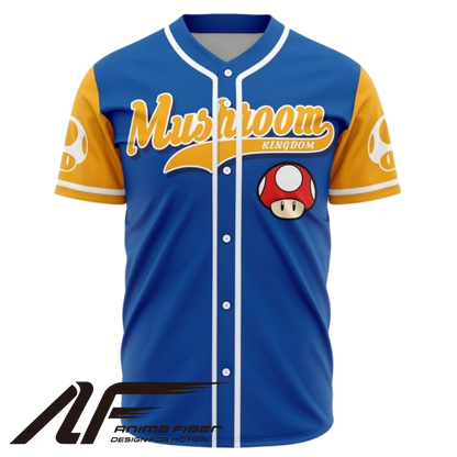 Front view of character-themed baseball jersey from Anime Fiber.