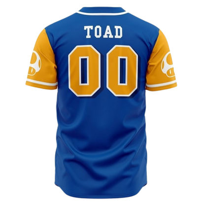 Back view of character-themed baseball jersey by Anime Fiber.