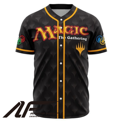 Front view of character-themed baseball jersey from Anime Fiber.