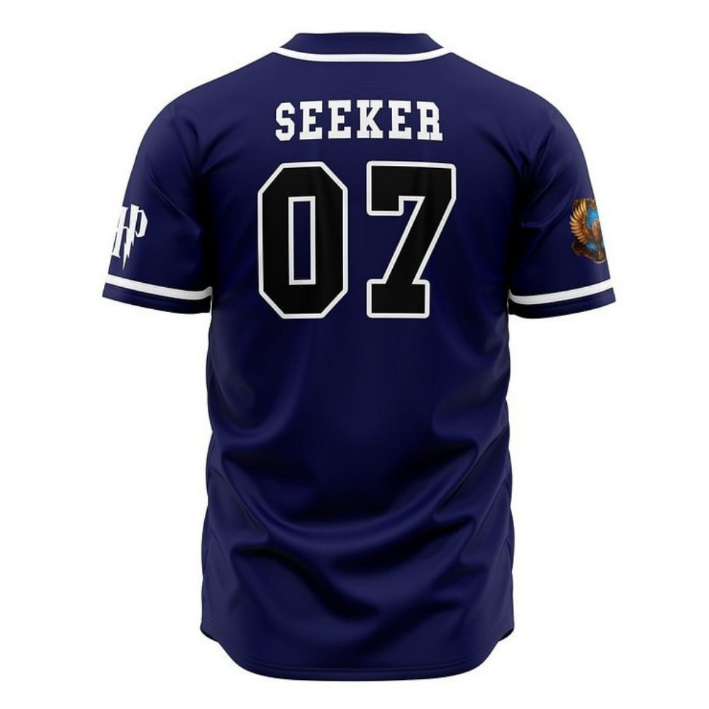Back view of character-themed baseball jersey by Anime Fiber.