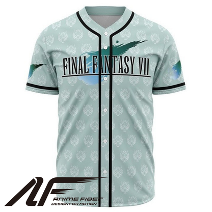 Front view of character-themed baseball jersey from Anime Fiber.