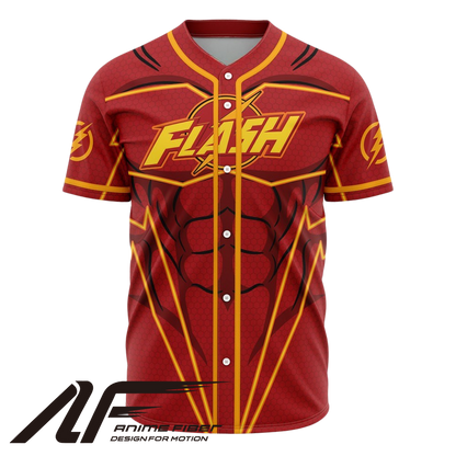 Front view of character-themed baseball jersey from Anime Fiber.