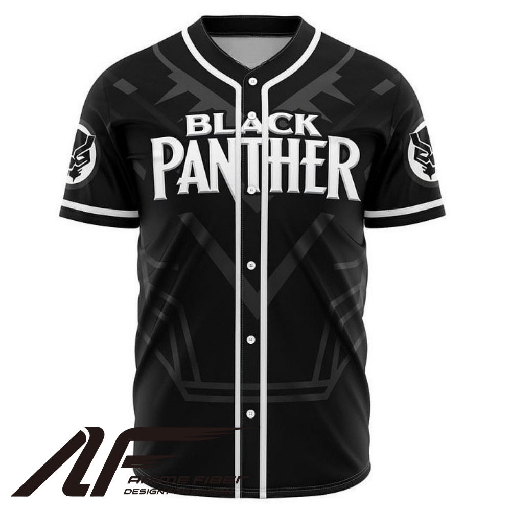 Black Panther Baseball Jersey | Marvel Superhero Streetwear
