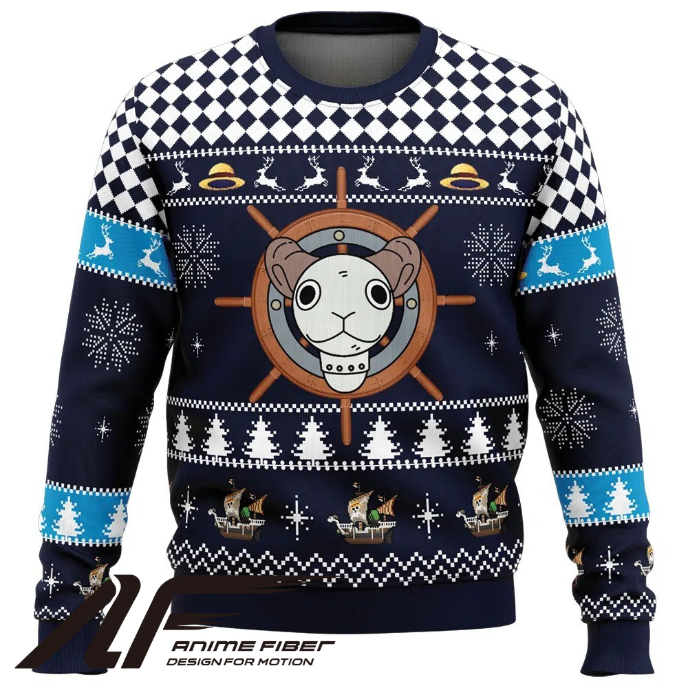 One Piece Straw Hat Pirates Ship Going Merry Christmas Sweatshirt