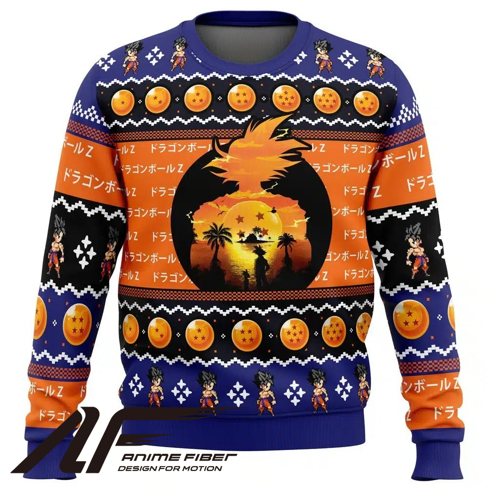 Dragon Ball Z Beautiful Sunset Christmas Sweatshirt