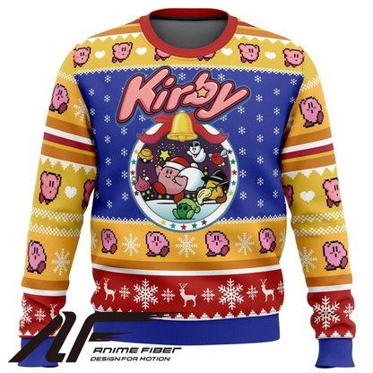 Kirby Pink Puff Christmas Sweatshirt