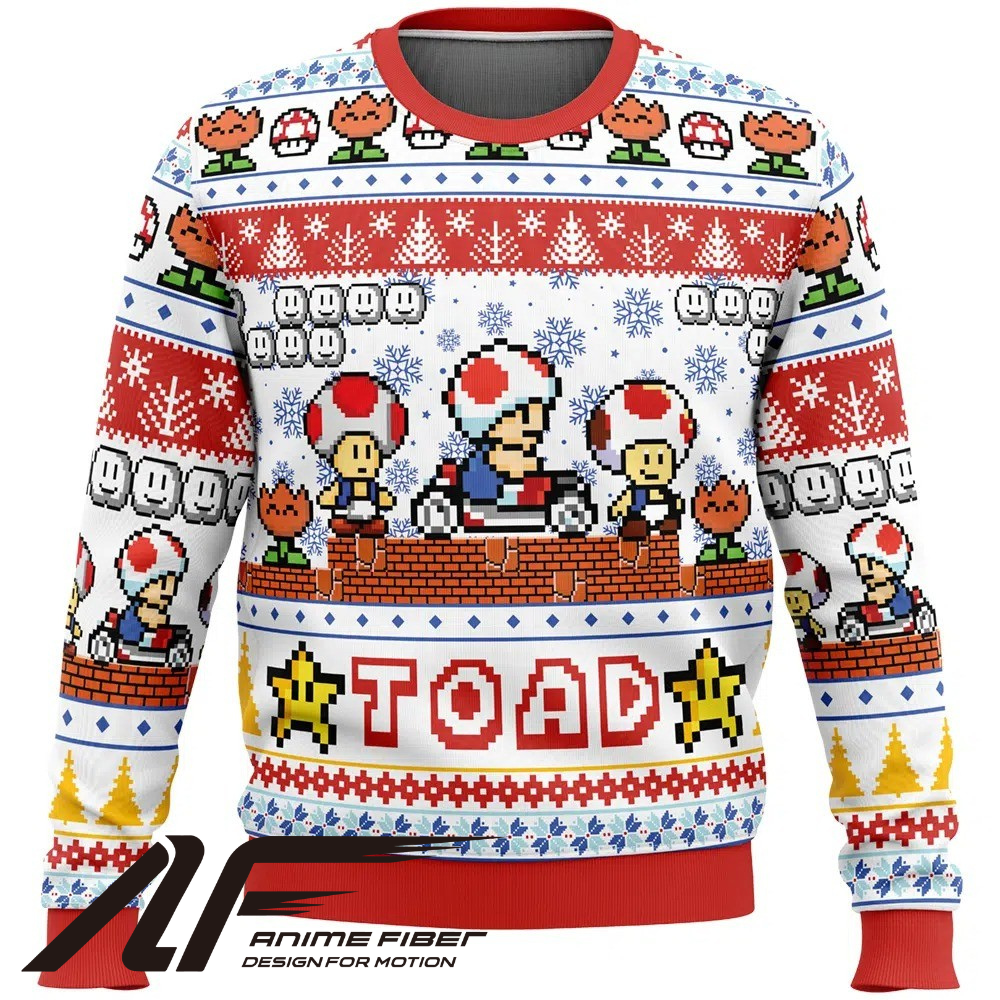 Mario Bros Toad Weihnachtspullover