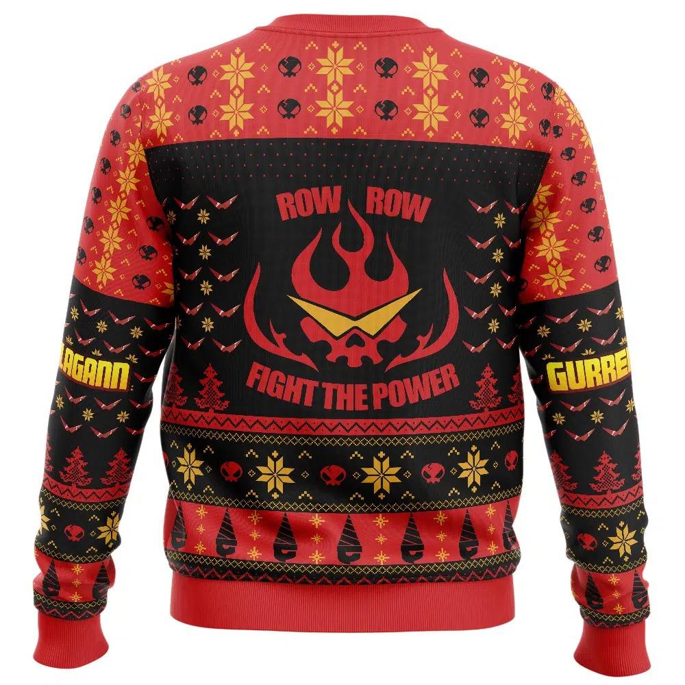 Gurren Lagann Fight The Power Christmas Sweatshirt