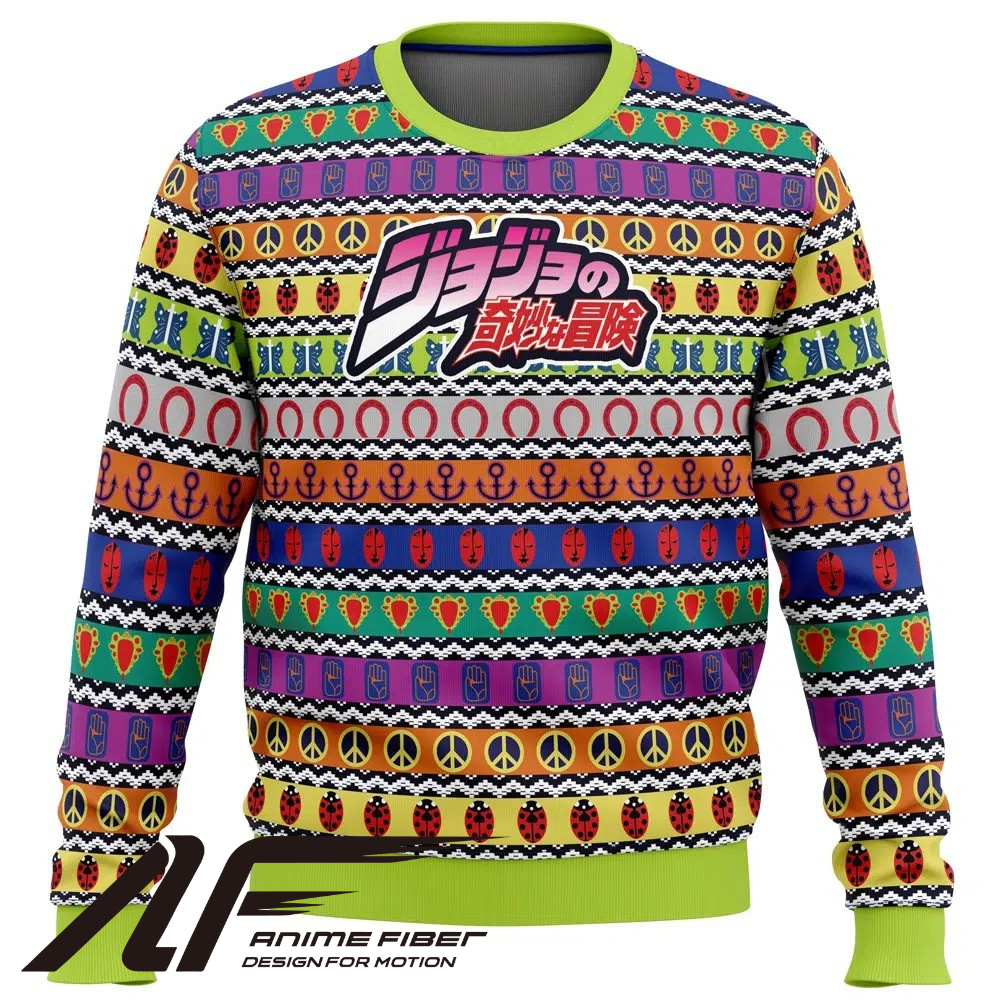 JoJo's Bizarre Adventure All Symbols Pattern Christmas Sweatshirt