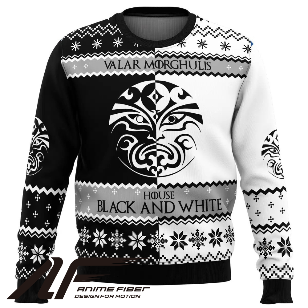Game of Thrones House Black and White Christmas Sweatshirt