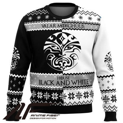 Game of Thrones House Black and White Christmas Sweatshirt