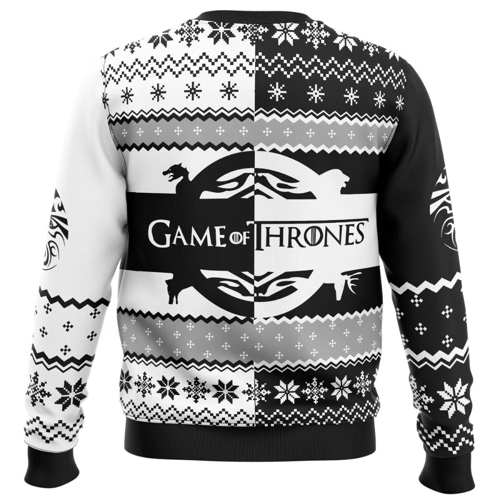 Game of Thrones House Black and White Christmas Sweatshirt