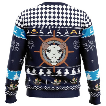 One Piece Straw Hat Pirates Ship Going Merry Christmas Sweatshirt