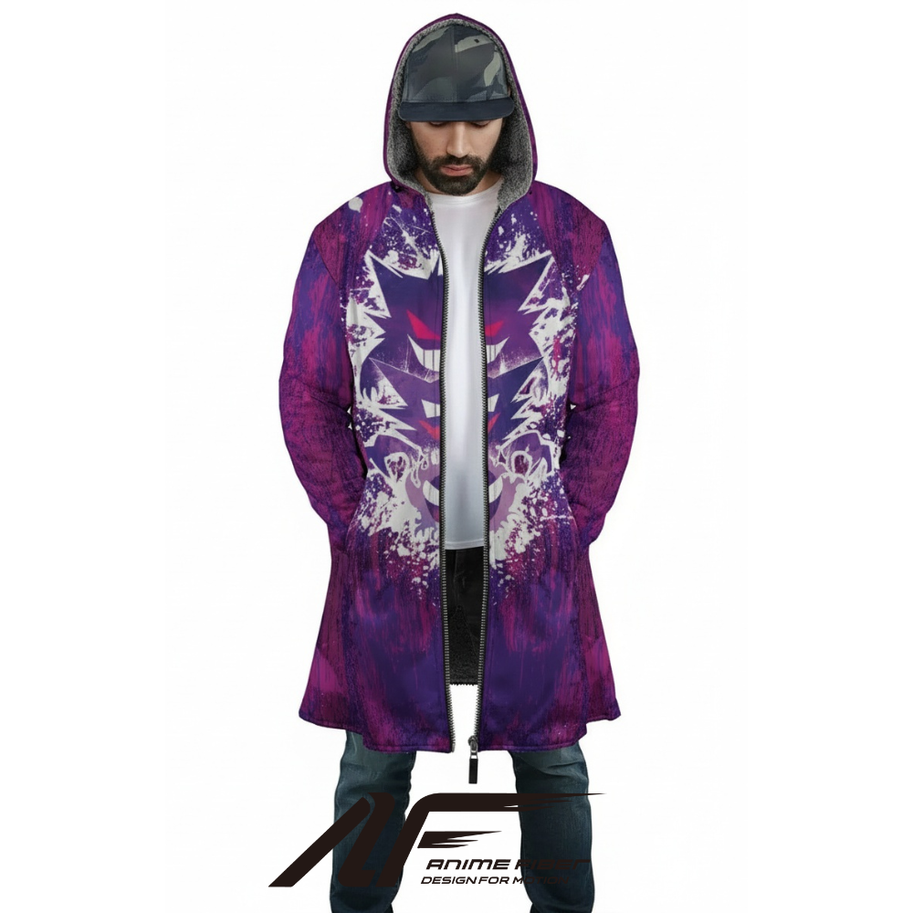 Pokemon Gastly Haunter Gengar Anime Hoodie Coat | Dream Cloak