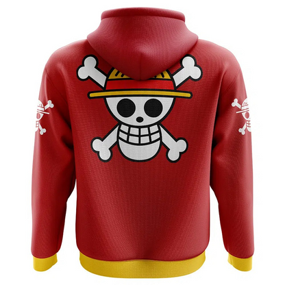 One Piece Straw Hats Luffy Hoodie - ANIME FIBER