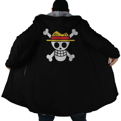 One Piece Straw Hat Jolly Roger Anime Hoodie Coat | Dream Cloak