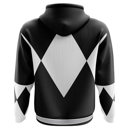 Power Rangers Black Ranger Mighty Morphin Hoodie - ANIME FIBER