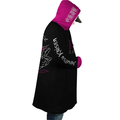 Jujutsu Kaisen Pink Gojo Anime Hoodie Coat | Dream Cloak