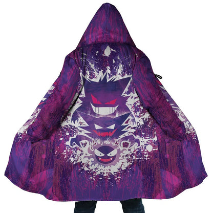 Pokemon Gastly Haunter Gengar Anime Hoodie Coat | Dream Cloak